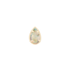 Real opal pear stud earring in yellow gold