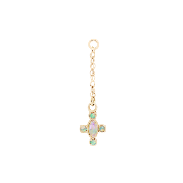 Pastel rainbow opal charm jewelry for earrings and piercings
