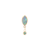 Pushpin earrings with ethical opals from Australia
