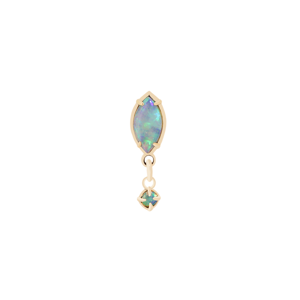 Pushpin earrings with ethical opals from Australia