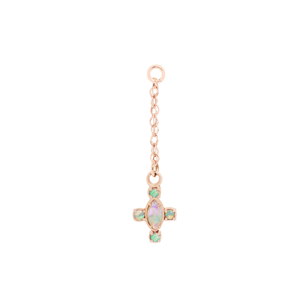 Fiery opal charm with genuine opals to add to earrings or seam rings