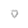 14K white gold barbed wire heart jewelry for piercings
