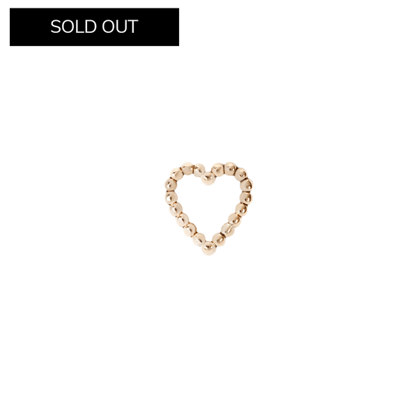 Tiny Love Beaded Heart Threadless End