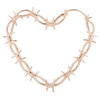 barbed wire heart jewelry in rose gold