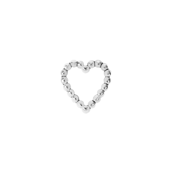 Tiny Love Beaded Heart Threadless End
