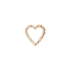 beaded heart stud earring push pin flat back body jewelry for body modification