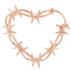 Tough Love Traditional Barbed Wire Heart Earrings