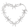 Tough Love Traditional Barbed Wire Heart Earrings