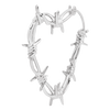 Tough Love Traditional Barbed Wire Heart Earrings