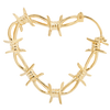 Tough Love Traditional Barbed Wire Heart Earrings