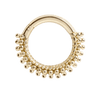 Maya Jewelry Wan_14g38i_YG Septums Yellow Gold Professional Body Jewelry, beaded afghan nose ring